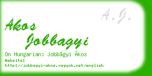 akos jobbagyi business card