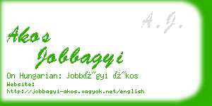 akos jobbagyi business card